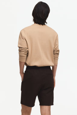 Pantal?n corto en mezcla de lino Regular Fit - H&m фото 8