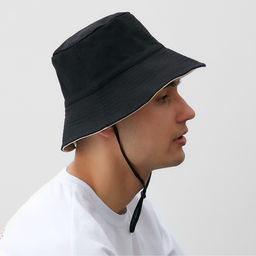 Панама двусторонняя унисекс MINAKU, цвет чёрный, бежевый, размер 56