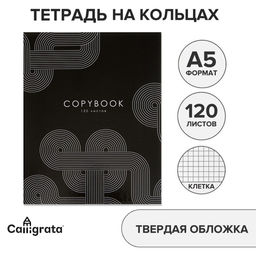 Тетрадь на кольцах A5, 120 листов в клетку, Calligrata «Графика»