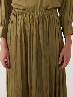 Beli Lastikli Saten Kad?n Etek