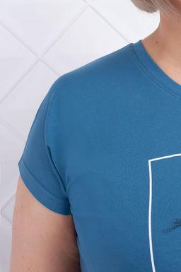 Арт. 3674 Футболка женская 46-56 (6 шт) Цвет:джинс - Калинка фото 10