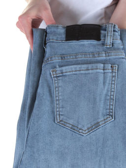3011 BLUE Джинсы-трубы женские - Фабричный китай фото 9