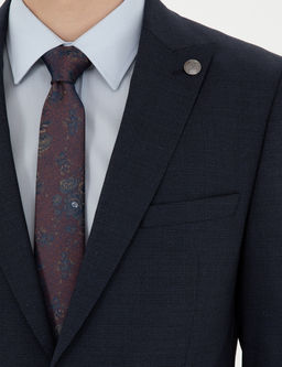Lacivert Extra Slim Fit Tak_m Elbise