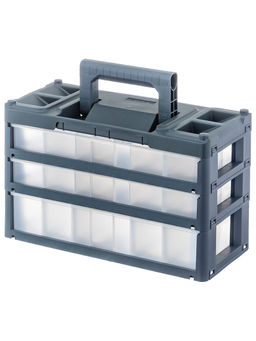 Органайзер 3-х секционный 31*15*19,5 см "Эксперт" серо-свинцовый/оранжевый (BR4788СРСВИНЦОР)