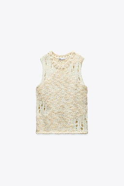 OVERSIZE KNIT SLEEVELESS JUMPER - Zara фото 7