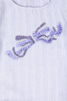 Сиреневая рубашка для девочки с длинным рукавом - U.s. polo assn фото 6