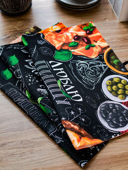 Комплект вафельных полотенец 48*60 см, 3 штуки (Пицца) - Ивановотекстиль фото 6