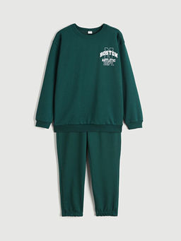 Bisiklet Yaka Bask?l? Erkek ?ocuk E?ofman Tak?m