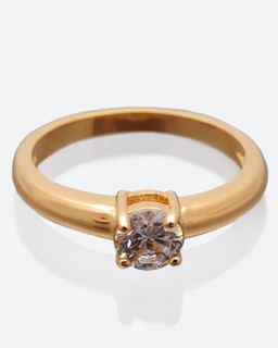 Diamantaire. Кольцо с крупным белым кубическим цирконом,19