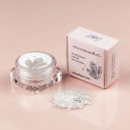 Глиттер минеральный для макияжа Серебристый - Ecomake фото 2