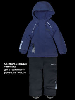 Костюм 7м1826 лаванда/светло-серый