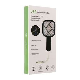 Мухобойка Bl-S, электрическая, портативная, Led подсветка, USB, чёрная