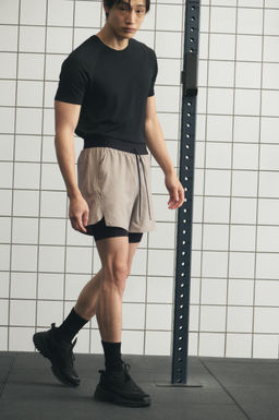 Pantal?n corto de doble capa con DryMove - H&m фото 7