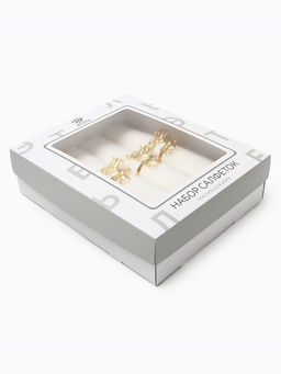 Набор сервировочных салфеток с декоративными кольцами Этель Еco style 46х46 см - 4 шт, 100% лён