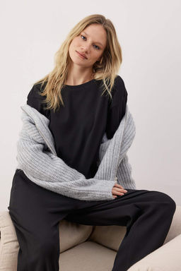 Trendyolmilla Siyah Fitilli Orme Pijama Tak?m? THMAW21PT0009 фото 42