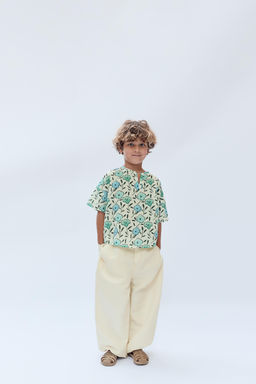 2-14 A?OS/ PANTAL?N BOMBACHO ALGOD?N LINO LIMITED EDITION / Crudo - Zara фото 4
