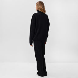 Костюм женский (джемпер, брюки) MINAKU: Knitwear Collection, размер 50-52, чёрный