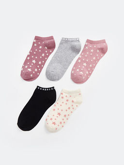 Desenli Kad?n Patik ?orap 5li Paket