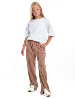 Брюки из футера для девочки 22-8005 черный - Mini maxi фото 15