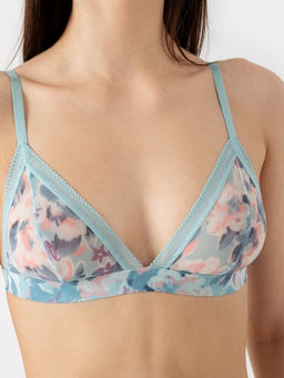 Бюстгальтер женский мятно-зеленый с крупными цветами крупные цветы на мятном 512521 - Mark formelle фото 3