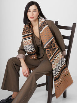 в составе ШЕРСТЬ и КАШЕМИР Большой, мягкий, теплый однотонный двусторонний палантин. - Tantino фото 3