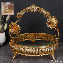 Ваза для фруктов Элит Корона 25х25 см круглая/ D-865 /уп 10/