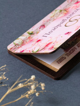 Купюрница свадебная "Поздравляем" кольца, 19х9,5х0,7 см, вид 4