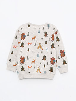 Bisiklet Yaka Uzun Kollu Bask?l? Erkek Bebek Sweatshirt - Waikiki фото 2
