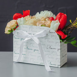 Цена за 5 шт. Переноска для цветов складная I love you, 17 13 7 см - Дарите счастье фото 6