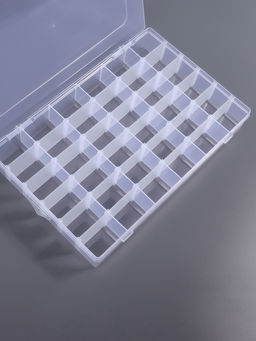 Органайзер для хранения мелочей, 36 ячеек, 27.3×17.5×4.5 см, прозрачный