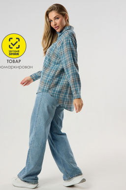 Рубашка женская в клетку