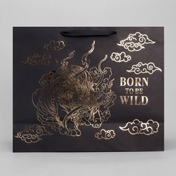 Пакет крафтовый с пластиковым окном Burn to be wild, 31 х 26 х 11 см - Дарите счастье фото 9