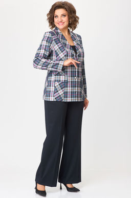 Жакет БелЭльСтиль 412 синяя клетка фото 4