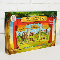 Пальчиковый кукольный театр «3 сказки», ширма: 22,5 × 33 см