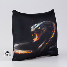 Подушка декоративная антистресс «Змея», чёрная