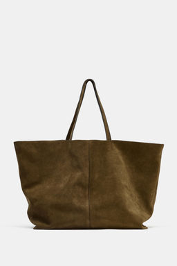 SPLIT SUEDE MAXI TOTE BAG - Zara фото 11