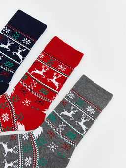 Y?lba?? Temal? Erkek Soket ?orap 3l?