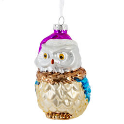 Украшение новогоднее "Сова", L7 W7 H12,5 см