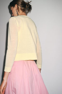 PLAIN KNIT CARDIGAN - Zara фото 3