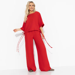 Брючный костюм свободной посадки Энергия цвета (red)