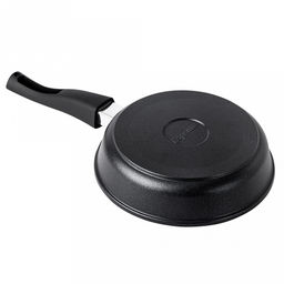 Сковорода с тефлоновым покрытием д22см "Классик", h5,5см, s0,38см, съемная ручка из термостойкого пластика, стеклянная крышка с пароотводом, подарочная упаковка (Россия)