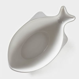 Салатник Magistro «Рыбка», 2 л, 31×17×10.5 см, фарфор, белый