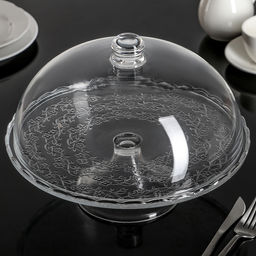 Подставка для торта Magistro «Цветочки», 29×23 см, на ножке, с крышкой-клош, стекло, прозрачная