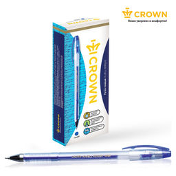 Ручка гелевая Crown "Hi-Jell Needle" черная 0.5мм (HJR-500NB) игольчатый стержень