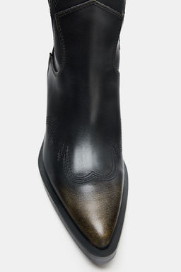 BOTA COWBOY BORDADOS / Negro - Zara фото 8