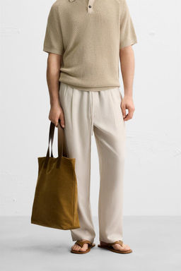 RELAXED FIT LYOCELL TROUSERS - Zara фото 22