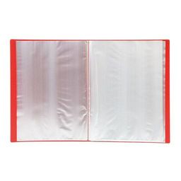 Папка с файлами LITE А4 20 файлов, пластик 500 мкм, красная