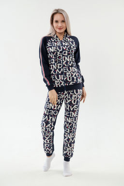 Костюм женский из футера 2-хн джемпер и брюки SportLand буквы - Амадэль фото 3