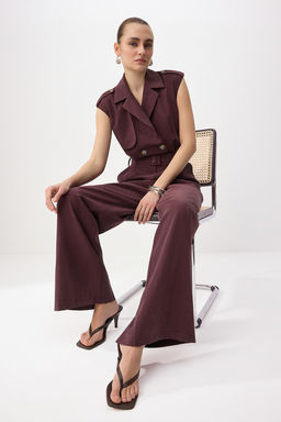 Murdum Kemerli Modal Genis Paca Uzun Dokuma Tulum TWOSS26TU00010 - Trendyolmilla фото 2