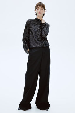 Sequined turtleneck top - H&m фото 3